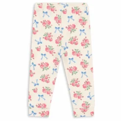 Legging Fleuri Coton Bio | Ecru