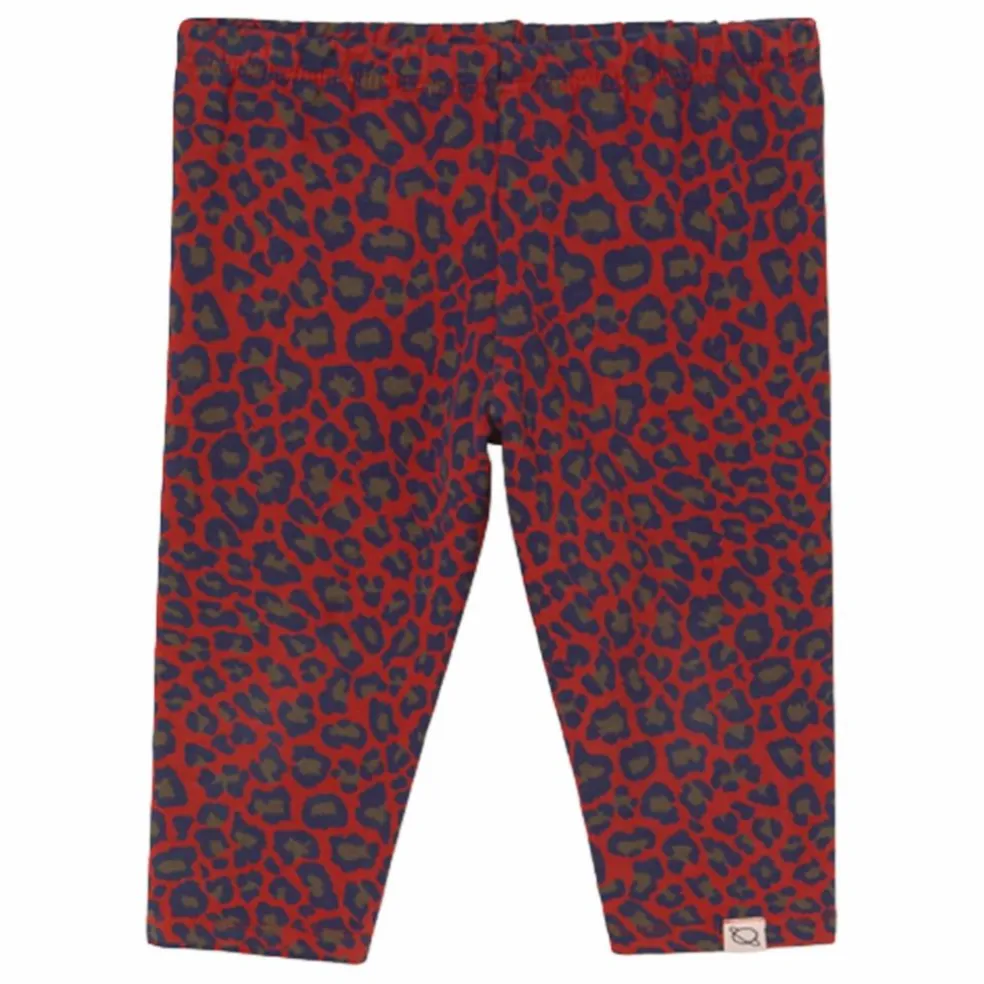 Legging Léopard Baby Coton Bio | Rouge