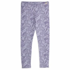 Legging Léopard Coton Bio | Mauve
