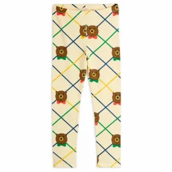 Legging Ours Carreaux Coton Bio | Ecru