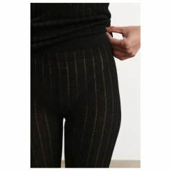 Legging Pointelle Laine Mérinos - Collection Femme | Noir