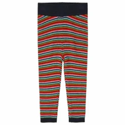 Legging Rayé Laine de Mérinos Bébé | Bleu marine