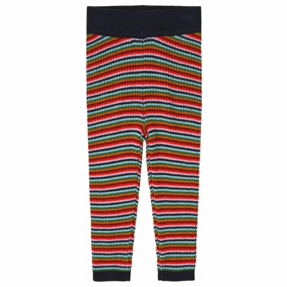 Legging Rayé Laine de Mérinos Bébé | Bleu marine