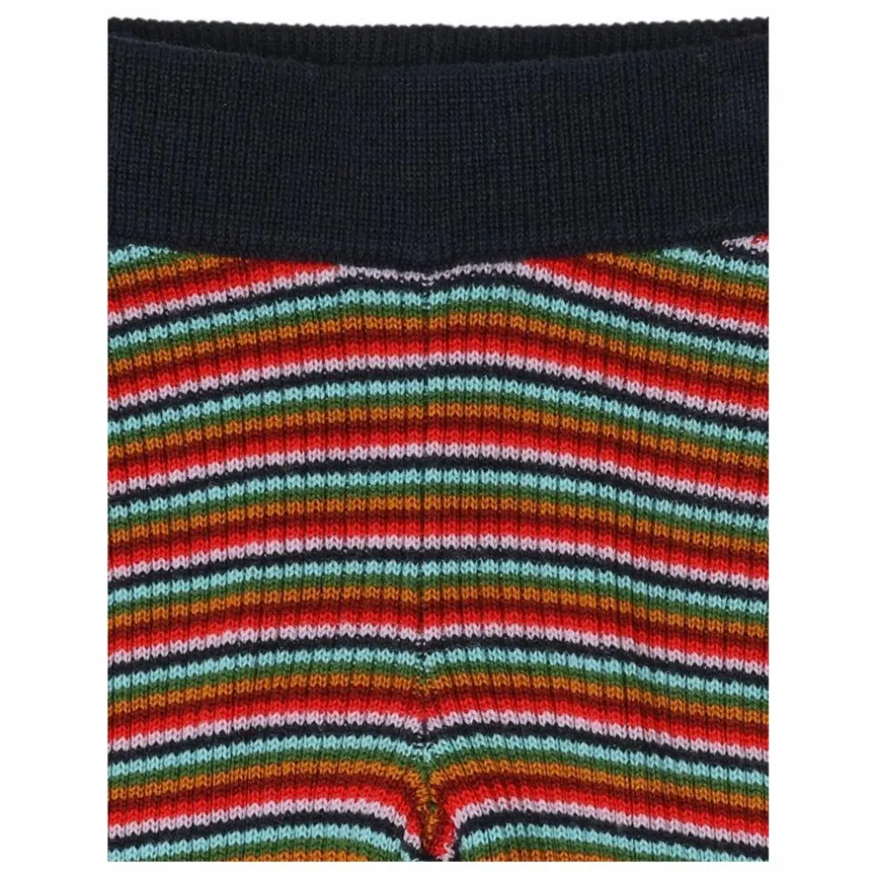Legging Rayé Laine de Mérinos Bébé | Bleu marine