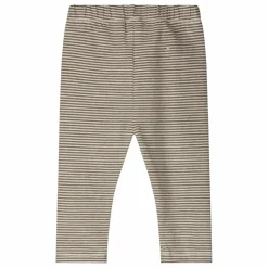Legging Rayures Coton Bio | Brun kaki
