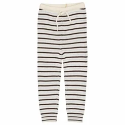 Legging Rayures Laine Mérinos | Marron