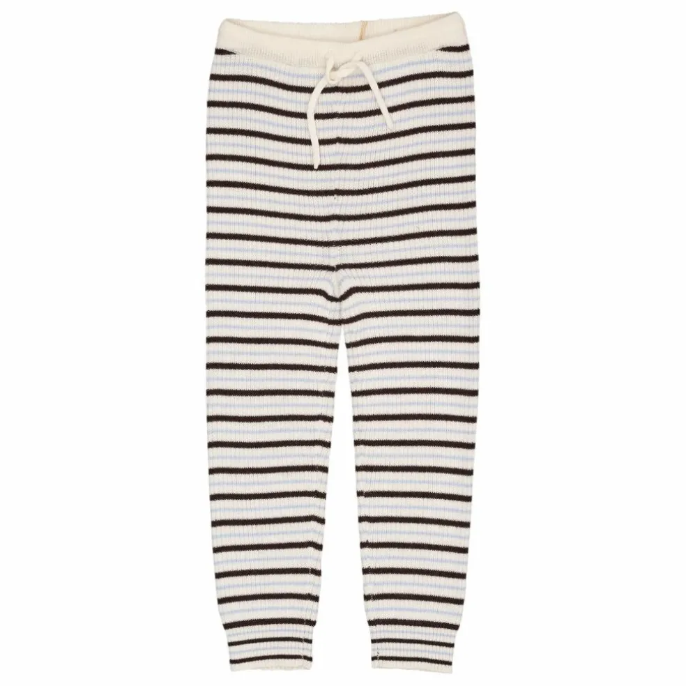 Legging Rayures Laine Mérinos | Marron