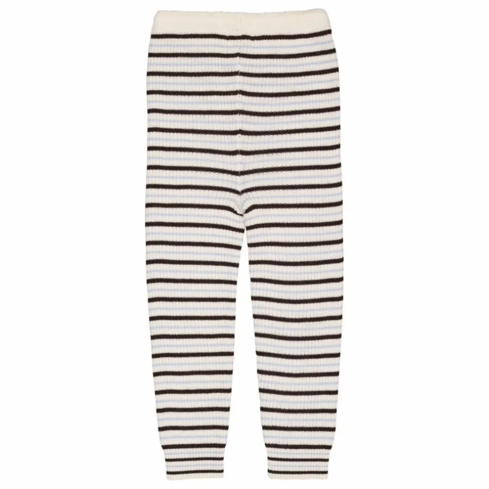 Legging Rayures Laine Mérinos | Marron