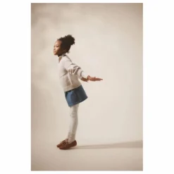 Legging Stretch Fleuri Coton Bio | Bleu pâle
