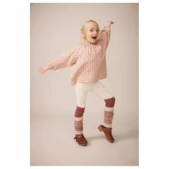Legging Stretch Fleuri Coton Bio | Rose