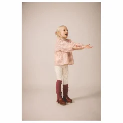 Legging Stretch Fleuri Coton Bio | Rose