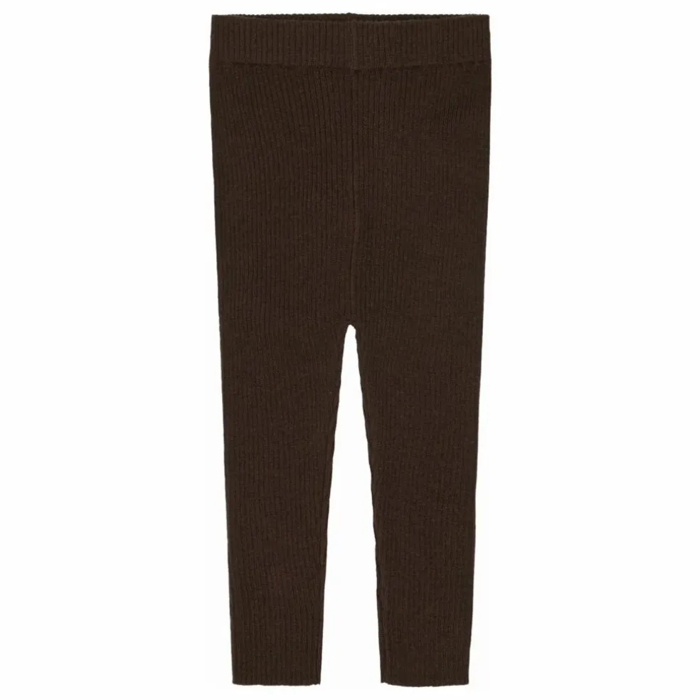 Legging Uni Laine de Mérinos | Marron