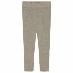 Legging Uni Laine de Mérinos | Beige chiné