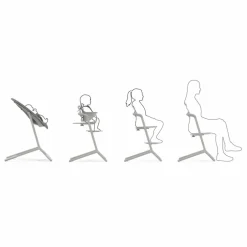 Lemo - Chaise haute 4 en 1 | Gris