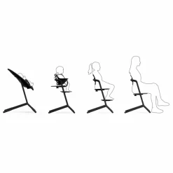 Lemo - Chaise haute 4 en 1 | Noir