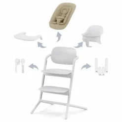 Lemo - Chaise haute 4 en 1 | Blanc