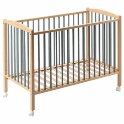 Lit bébé Arthur 70x140 cm | Bleu gris