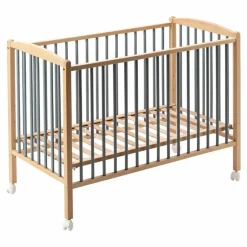 Lit bébé Arthur 70x140 cm | Bleu gris
