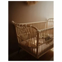 Lit bébé Frederick en rotin - Liens coton