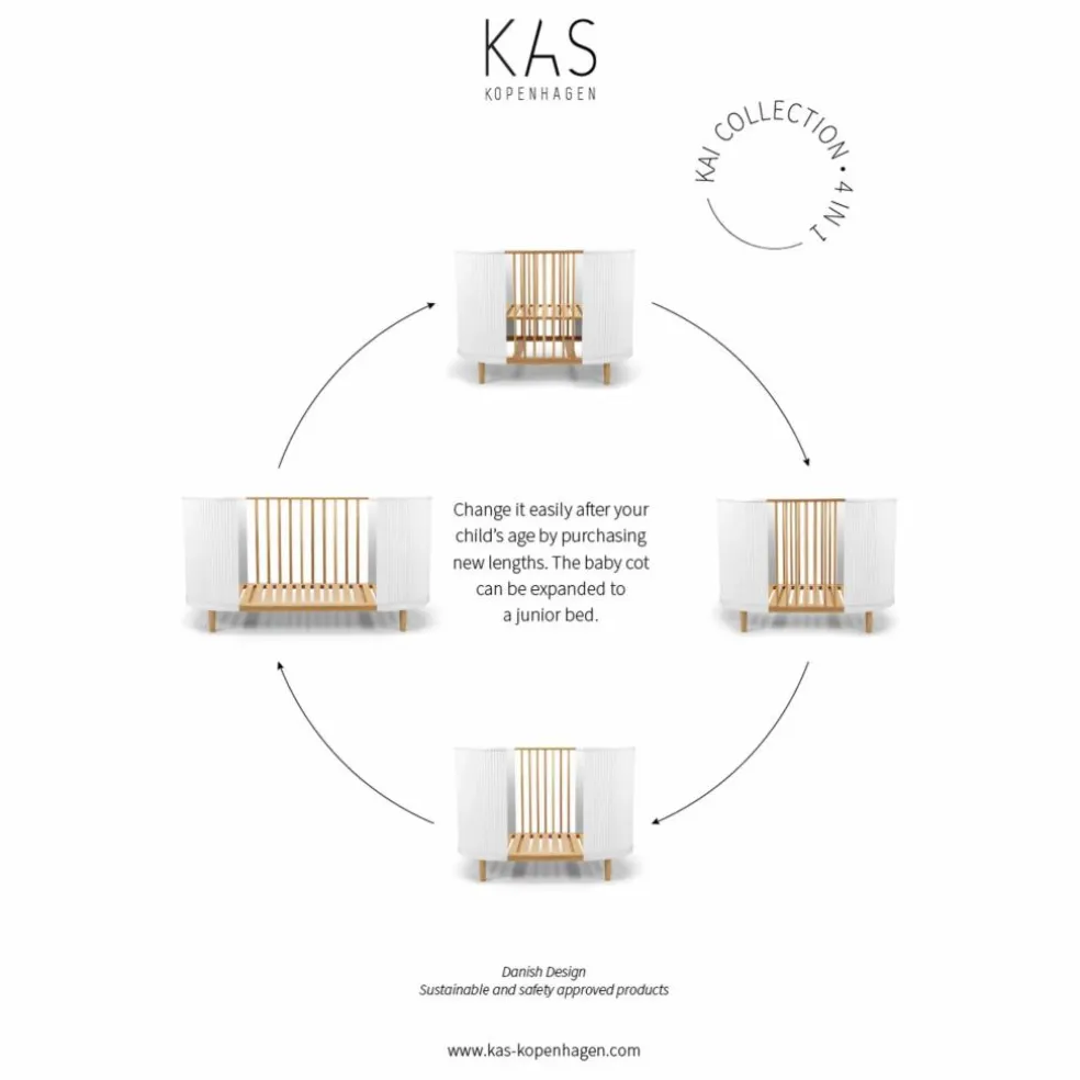 Lit bébé évolutif Kai | Chêne