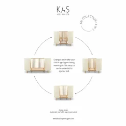 Lit bébé évolutif Kai | Crème