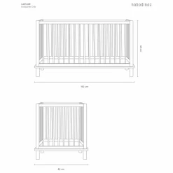 Lit bébé évolutif 70x140 Latitude | Chêne