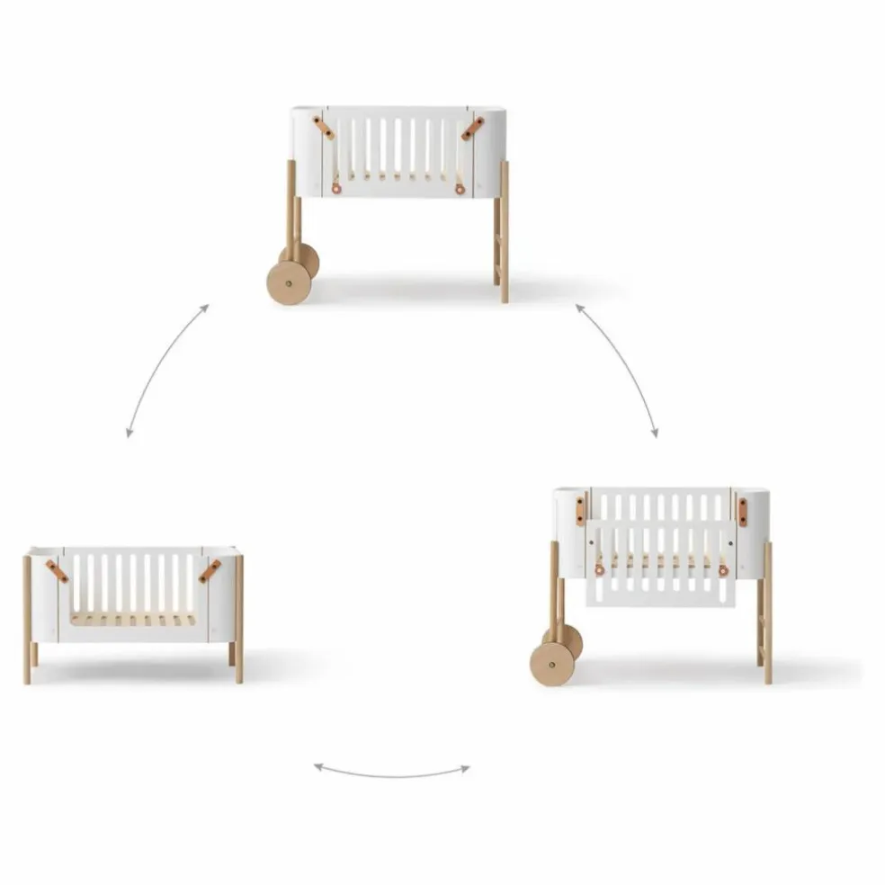 Lit Cododo Wood évolutif avec kit | Blanc