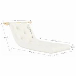 Lit d'appoint Hooked 75x200 cm | Vert olive