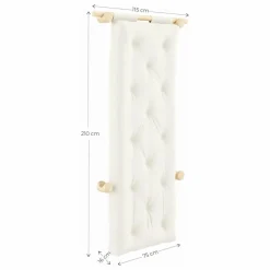 Lit d'appoint Hooked 75x200 cm | Crème