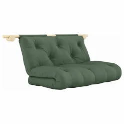 Lit d'appoint Hooked 135x200 cm | Vert olive