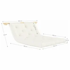 Lit d'appoint Hooked 135x200 cm | Vert olive