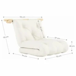 Lit d'appoint Hooked 75x200 cm | Mocha
