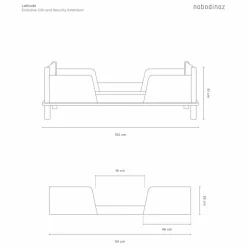 Lit Junior et set de 2 barrières Latitude | Chêne