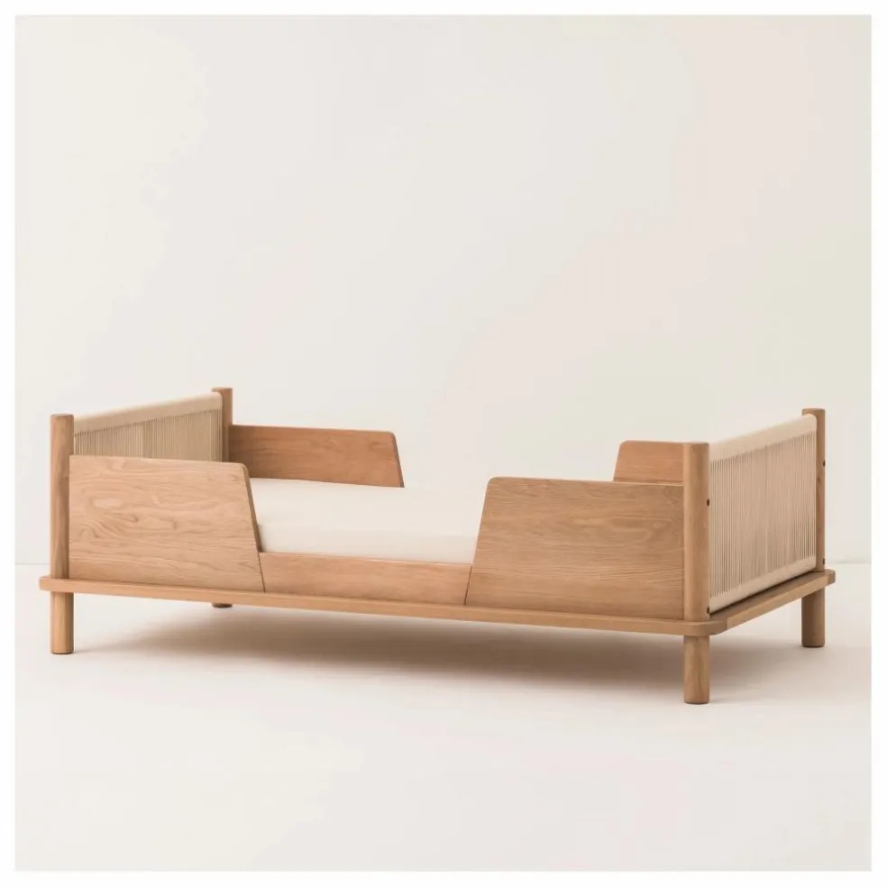 Lit Junior et set de 2 barrières Latitude | Chêne