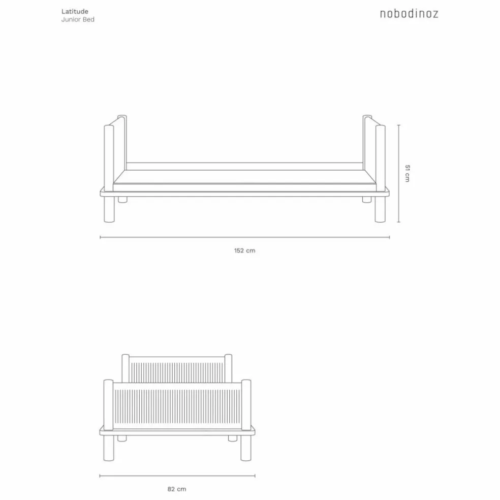 Lit junior 70x140 Latitude | Chêne