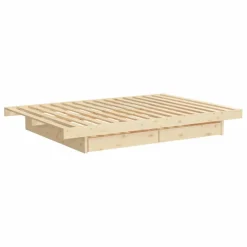 Lit Kanso en bois avec tiroirs