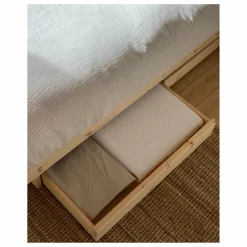 Lit Kanso en bois avec tiroirs
