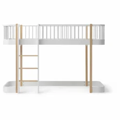 Lit mezzanine mi-haut Wood Original 90x200 cm | Chêne