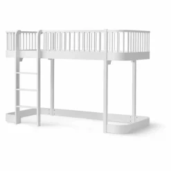 Lit mezzanine mi-haut Wood Original 90x200 cm | Blanc