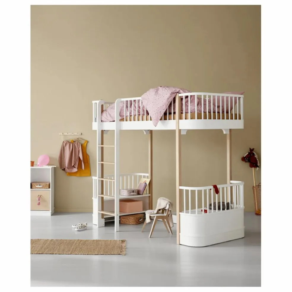 Lit mezzanine Wood 90x200 cm en chêne | Chêne