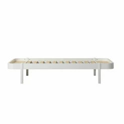 Lit Wood Lounger 90x200 cm en chêne | Blanc