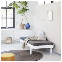 Lit Wood Lounger 90x200 cm en chêne | Blanc