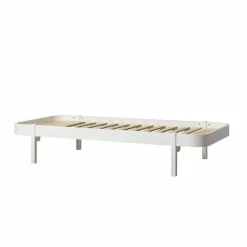 Lit Wood Lounger 90x200 cm en chêne | Blanc