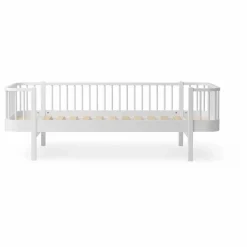 Lit Wood 90x200 cm en chêne | Blanc
