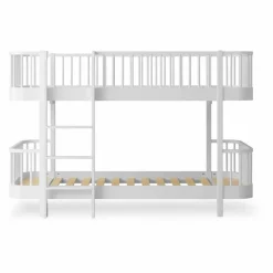 Lits superposés mi-haut Wood original | Blanc