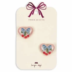 Lot 2 Barrettes Cœurs | Rose