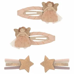 Lot 4 Barrettes Fée | Rose