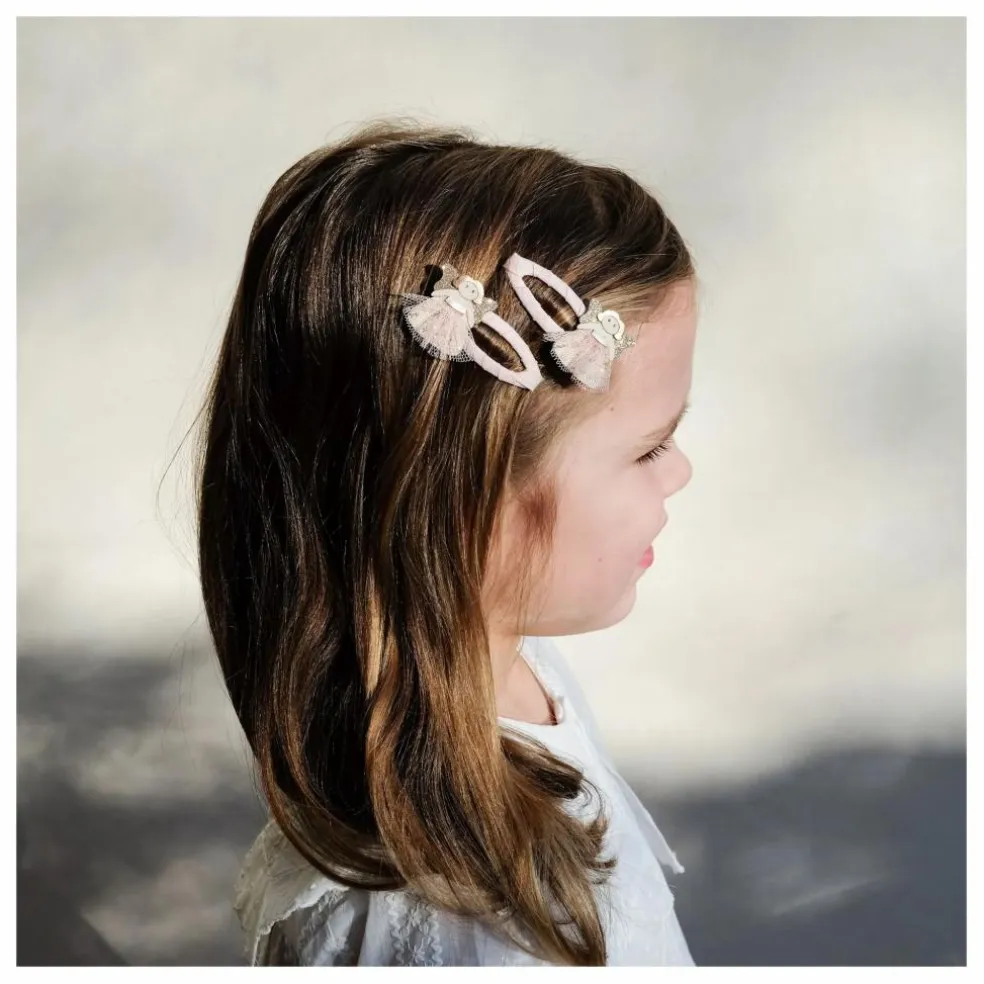 Lot 4 Barrettes Fée | Rose