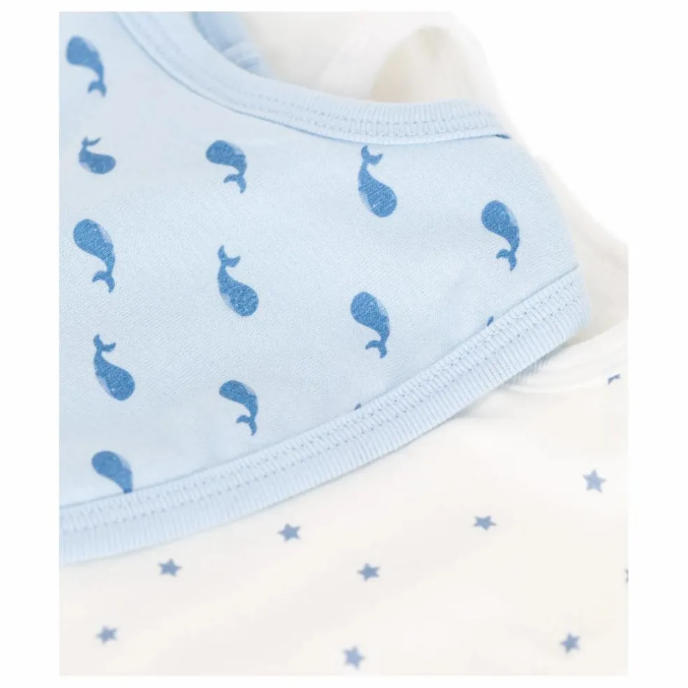Lot 2 Bavoirs Beryl Coton Bio | Bleu