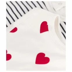 Lot 2 Bavoirs Cœurs | Blanc